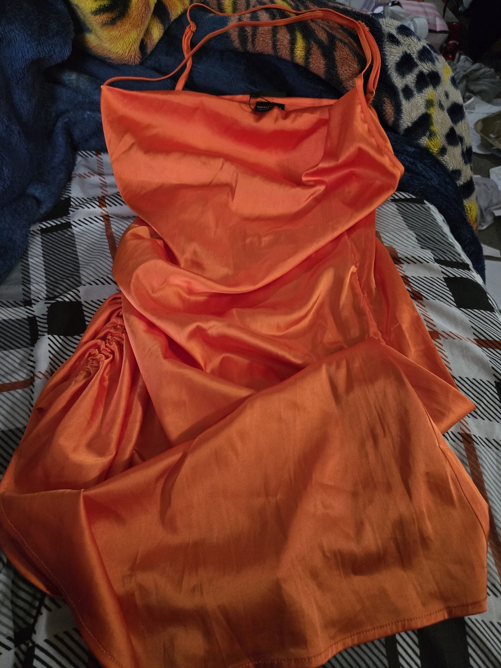SHEIN Orange Satin Skirt